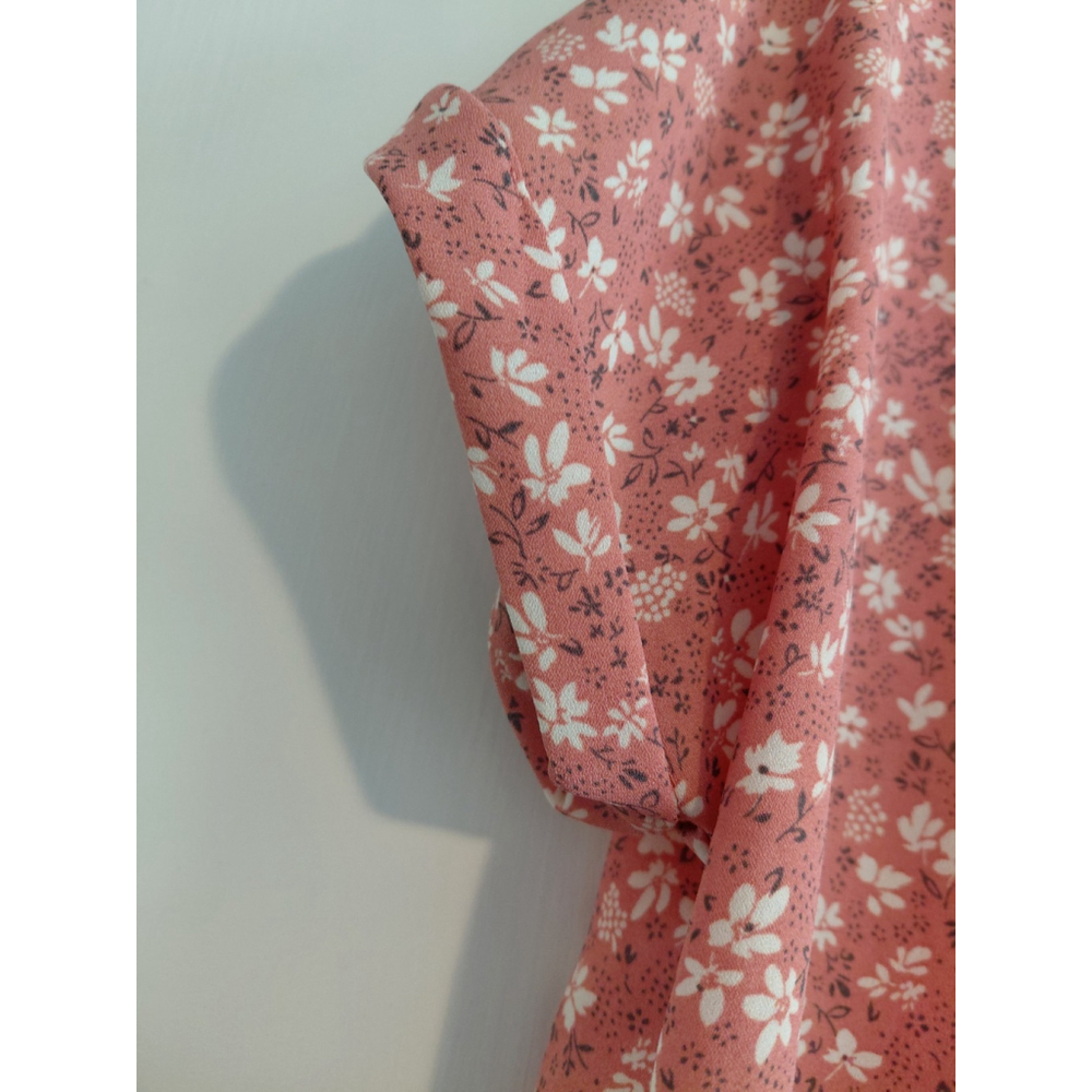 Buffalo David Bitton Ladies' Crewneck Short Sleeve Top Size Small Pink Floral S - Picture 4 of 4